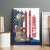 Happy Veterans Day Canvas Wall Art Honoring All Who Served - Wonder Print Shop