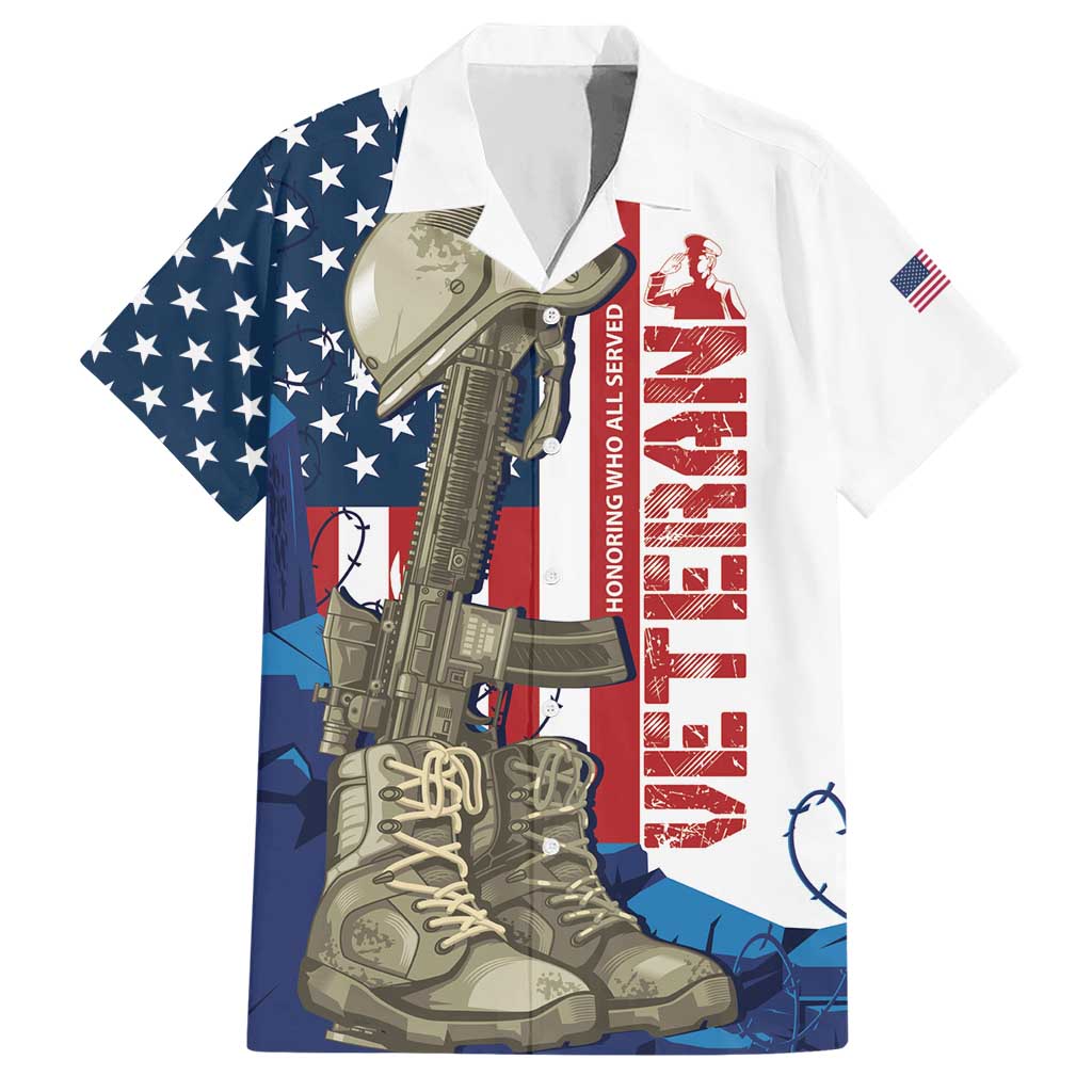 Happy Veterans Day Hawaiian Shirt Honoring All Who Served - Wonder Print Shop
