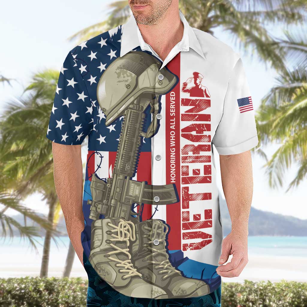 Happy Veterans Day Hawaiian Shirt Honoring All Who Served - Wonder Print Shop