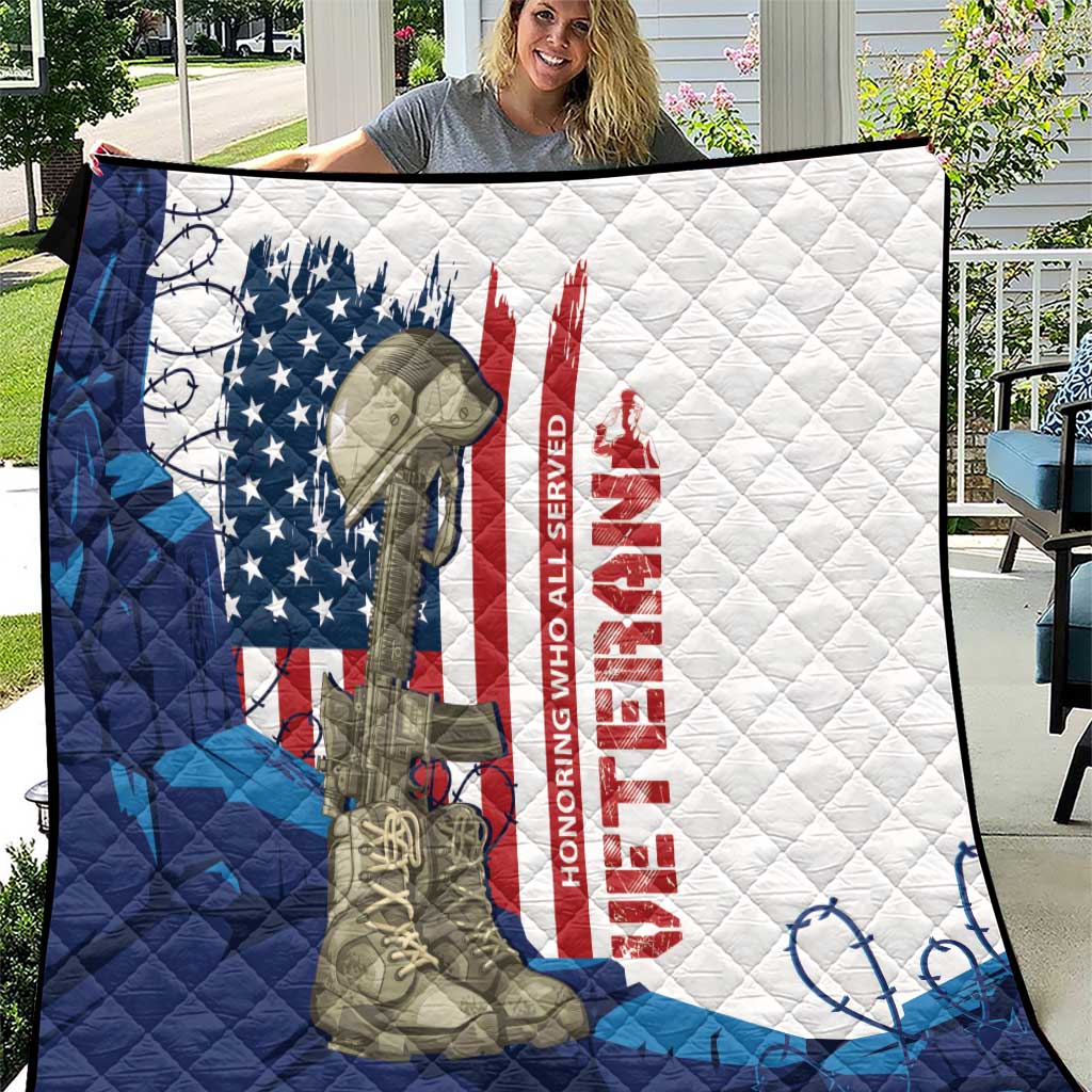 Happy Veterans Day Quilt Honoring All Who Served - Wonder Print Shop