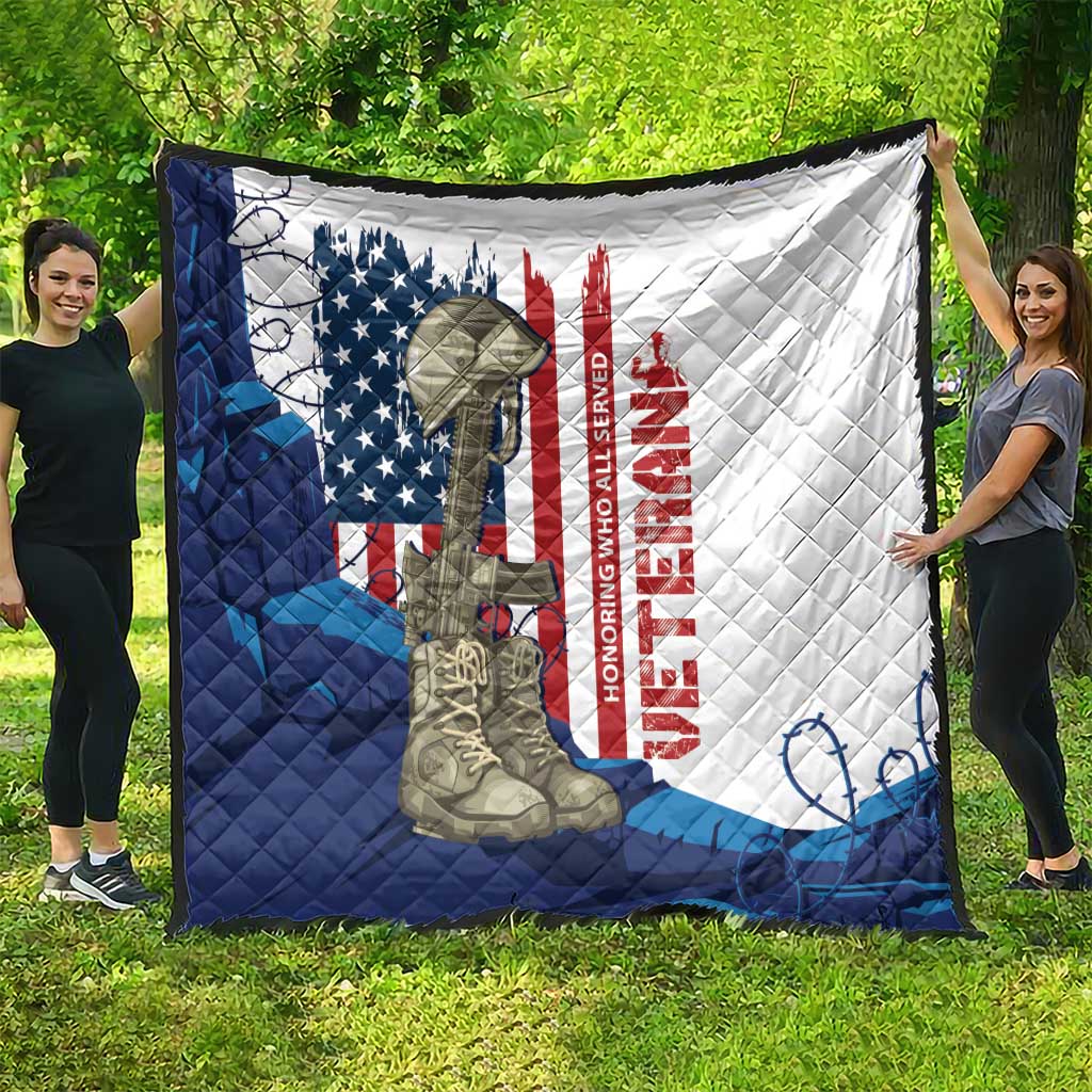Happy Veterans Day Quilt Honoring All Who Served - Wonder Print Shop