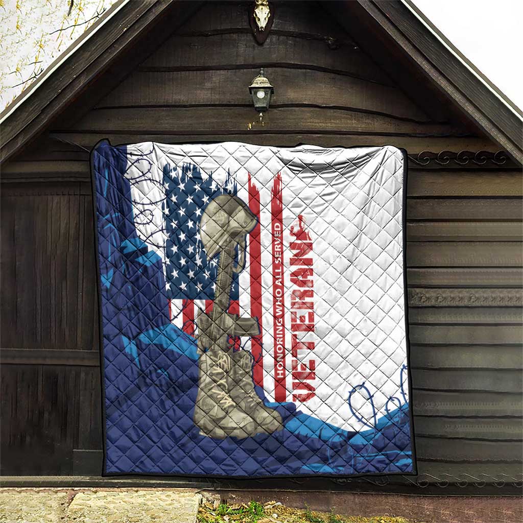 Happy Veterans Day Quilt Honoring All Who Served - Wonder Print Shop