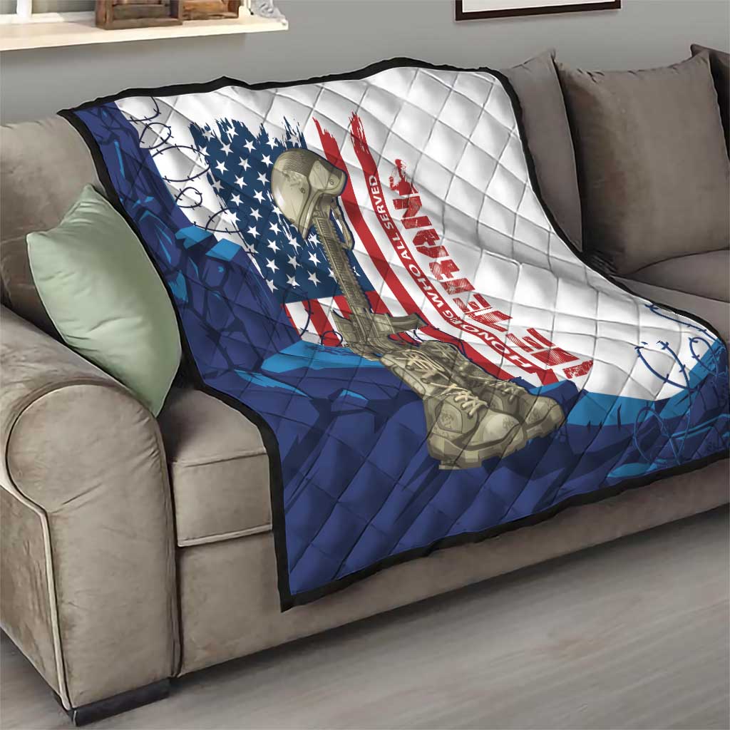 Happy Veterans Day Quilt Honoring All Who Served - Wonder Print Shop