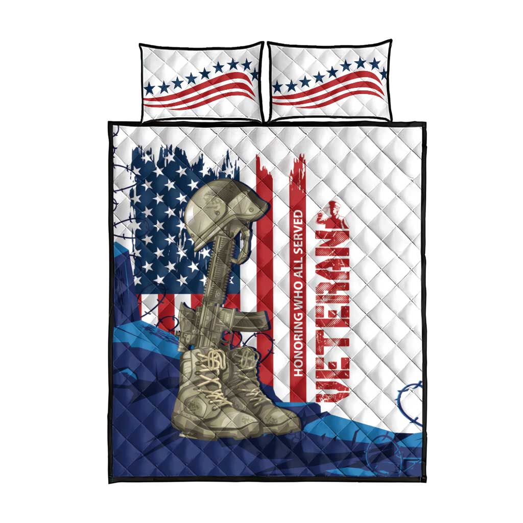 Happy Veterans Day Quilt Bed Set Honoring All Who Served - Wonder Print Shop
