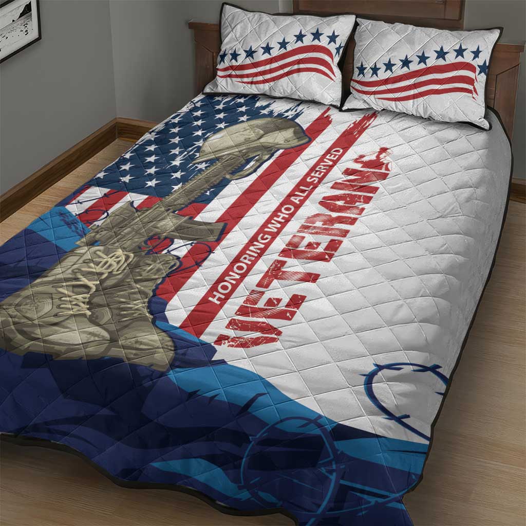 Happy Veterans Day Quilt Bed Set Honoring All Who Served - Wonder Print Shop