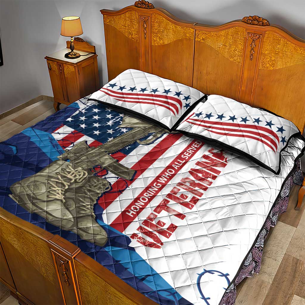 Happy Veterans Day Quilt Bed Set Honoring All Who Served - Wonder Print Shop