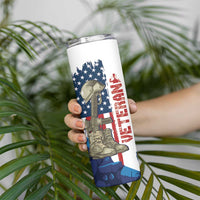 Happy Veterans Day Skinny Tumbler Honoring All Who Served - Wonder Print Shop