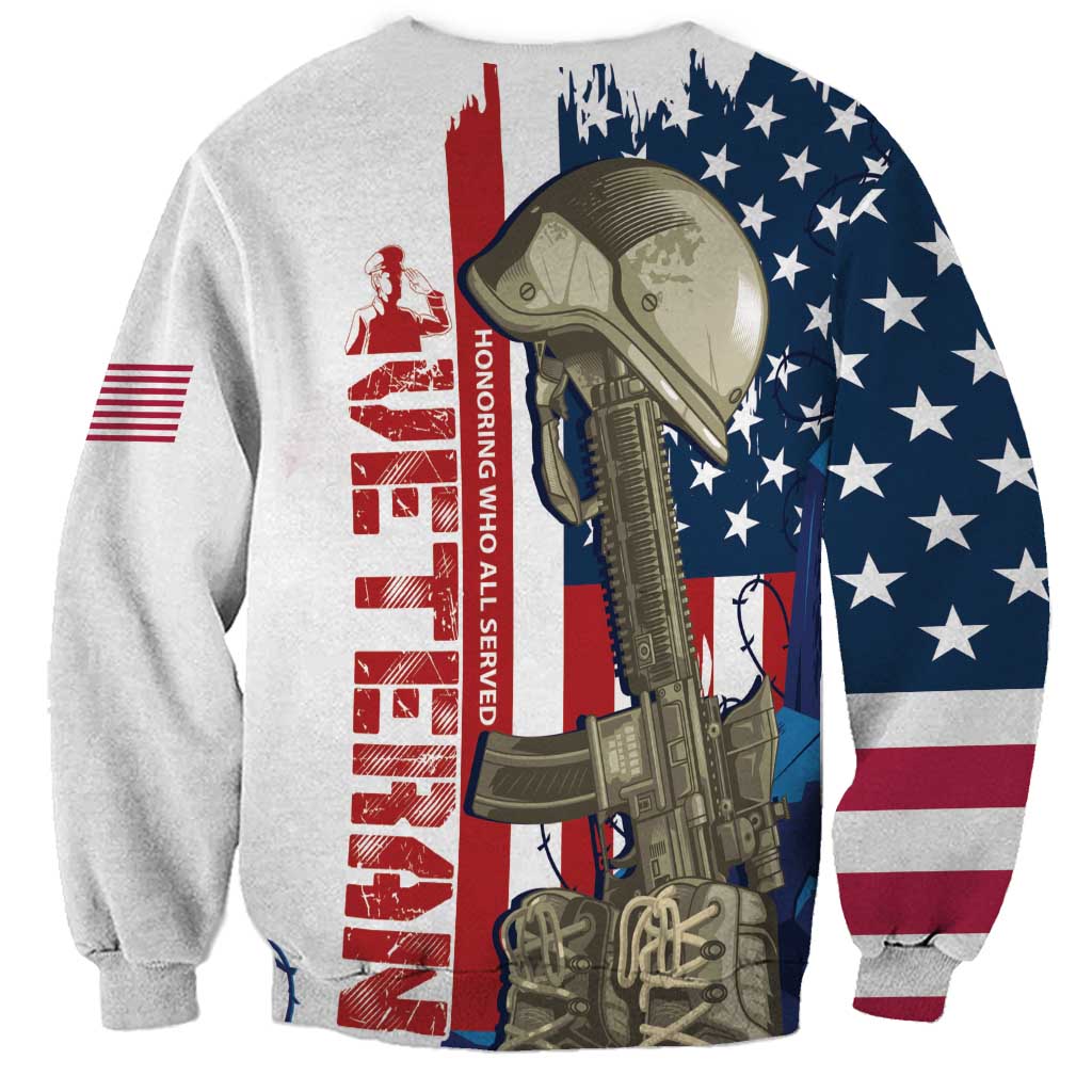 Happy Veterans Day Sweatshirt Honoring All Who Served - Wonder Print Shop