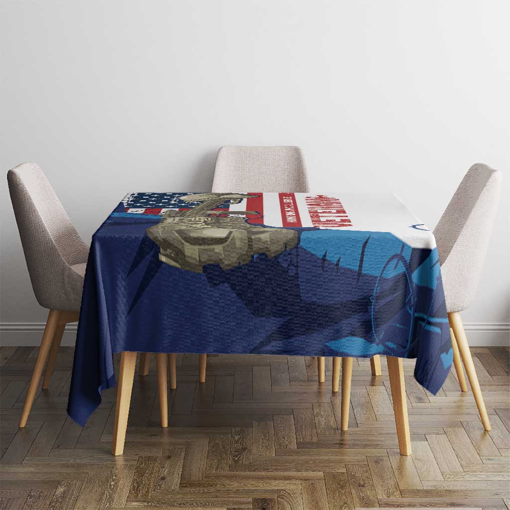 Happy Veterans Day Tablecloth Honoring All Who Served - Wonder Print Shop