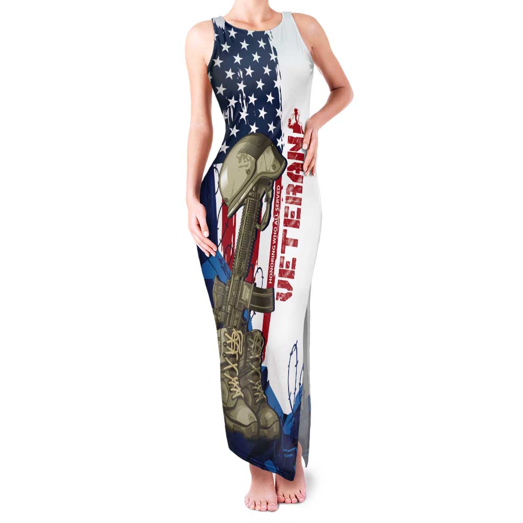 Happy Veterans Day Tank Maxi Dress Honoring All Who Served - Wonder Print Shop