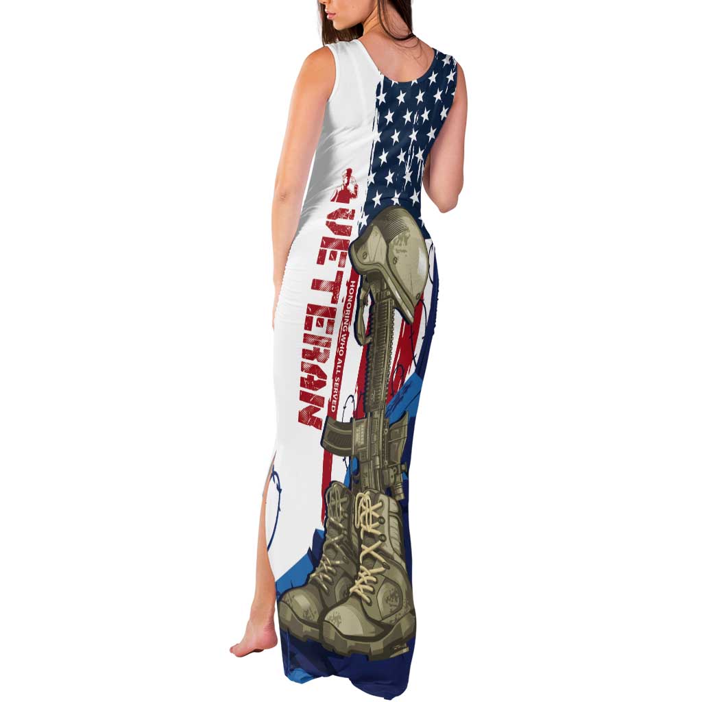 Happy Veterans Day Tank Maxi Dress Honoring All Who Served - Wonder Print Shop