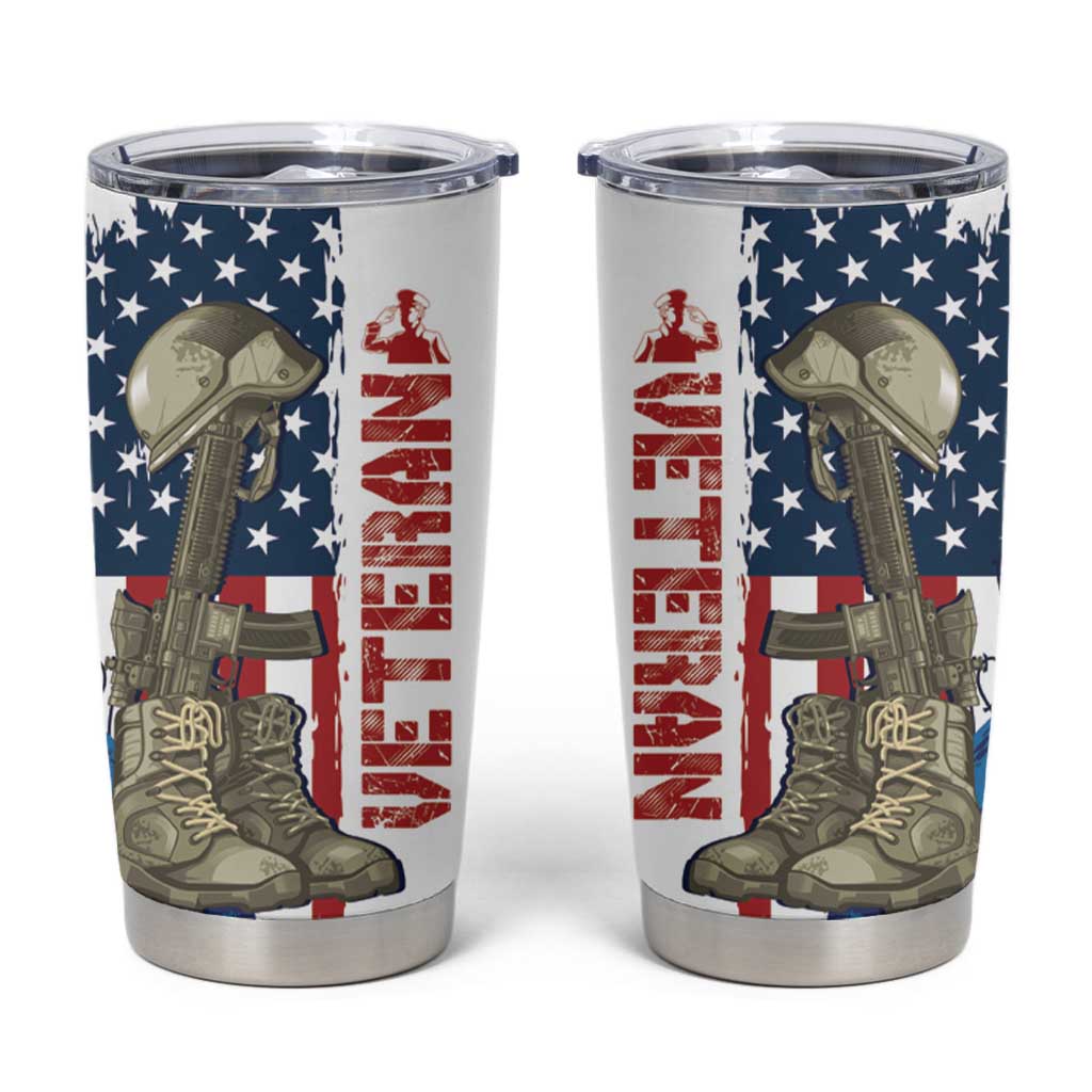 Happy Veterans Day Tumbler Cup Honoring All Who Served - Wonder Print Shop