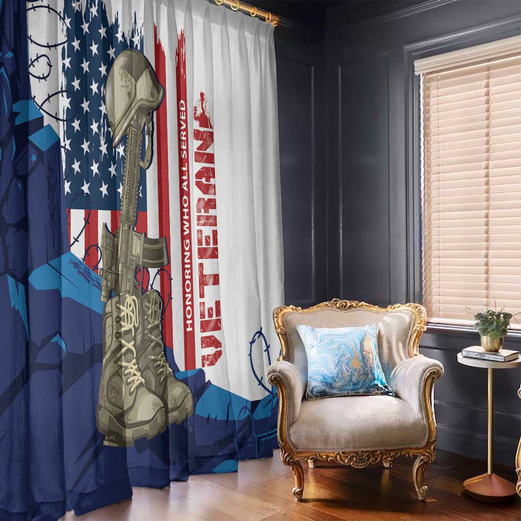 Happy Veterans Day Window Curtain Honoring All Who Served - Wonder Print Shop