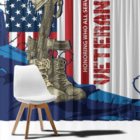 Happy Veterans Day Window Curtain Honoring All Who Served - Wonder Print Shop