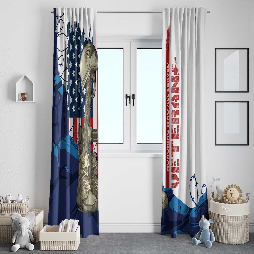 Happy Veterans Day Window Curtain Honoring All Who Served - Wonder Print Shop