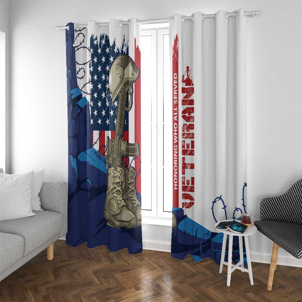 Happy Veterans Day Window Curtain Honoring All Who Served - Wonder Print Shop