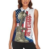 Happy Veterans Day Women Sleeveless Polo Shirt Honoring All Who Served - Wonder Print Shop