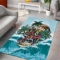 Aloha Hawaii Skeleton Area Rug Tropical Summer Vibe - Wonder Print Shop