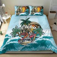 Aloha Hawaii Skeleton Bedding Set Tropical Summer Vibe - Wonder Print Shop