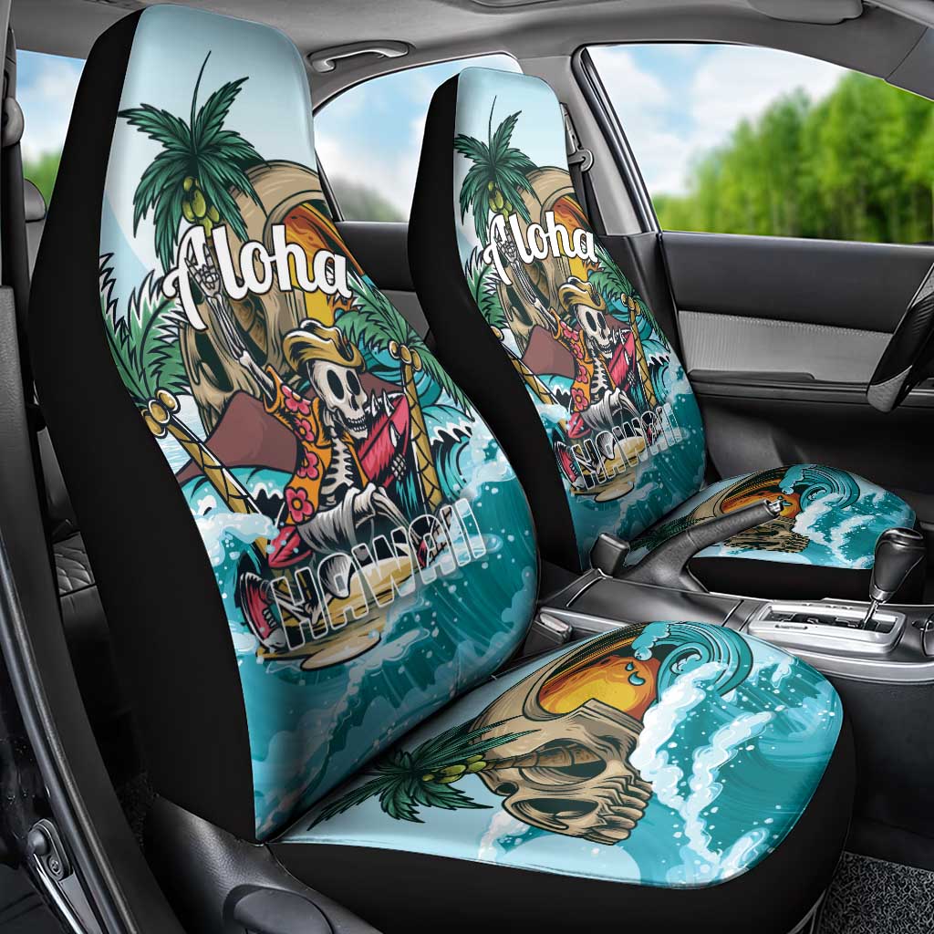 Aloha Hawaii Skeleton Car Seat Cover Tropical Summer Vibe - Wonder Print Shop