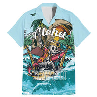 Personalized Aloha Hawaii Skeleton Family Matching Mermaid Dress and Hawaiian Shirt Tropical Summer Vibe - Wonder Print Shop