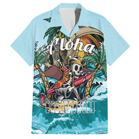 Personalized Aloha Hawaii Skeleton Family Matching Tank Maxi Dress and Hawaiian Shirt Tropical Summer Vibe - Wonder Print Shop