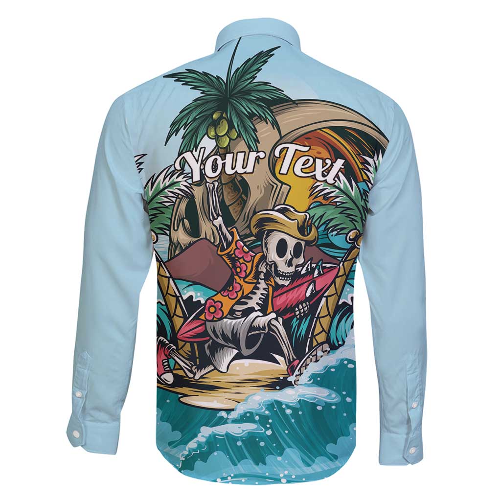 Personalized Aloha Hawaii Skeleton Family Matching Tank Maxi Dress and Hawaiian Shirt Tropical Summer Vibe - Wonder Print Shop