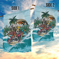 Aloha Hawaii Skeleton Garden Flag Tropical Summer Vibe - Wonder Print Shop