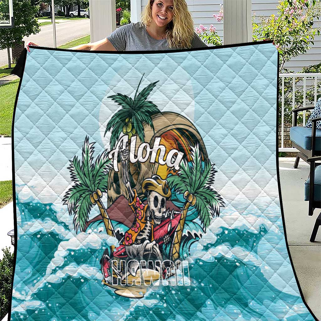 Aloha Hawaii Skeleton Quilt Tropical Summer Vibe - Wonder Print Shop
