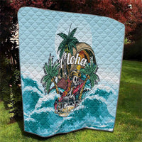 Aloha Hawaii Skeleton Quilt Tropical Summer Vibe - Wonder Print Shop