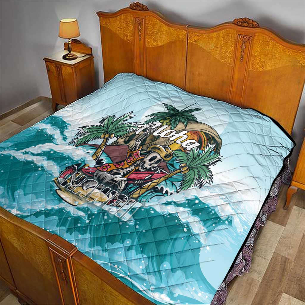 Aloha Hawaii Skeleton Quilt Tropical Summer Vibe - Wonder Print Shop