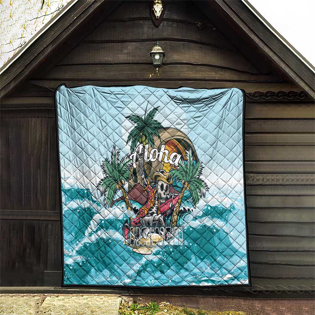Aloha Hawaii Skeleton Quilt Tropical Summer Vibe - Wonder Print Shop