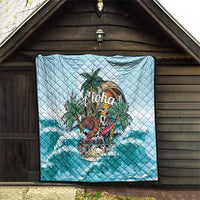 Aloha Hawaii Skeleton Quilt Tropical Summer Vibe - Wonder Print Shop