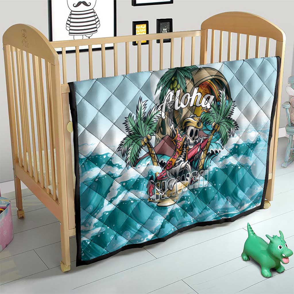 Aloha Hawaii Skeleton Quilt Tropical Summer Vibe - Wonder Print Shop