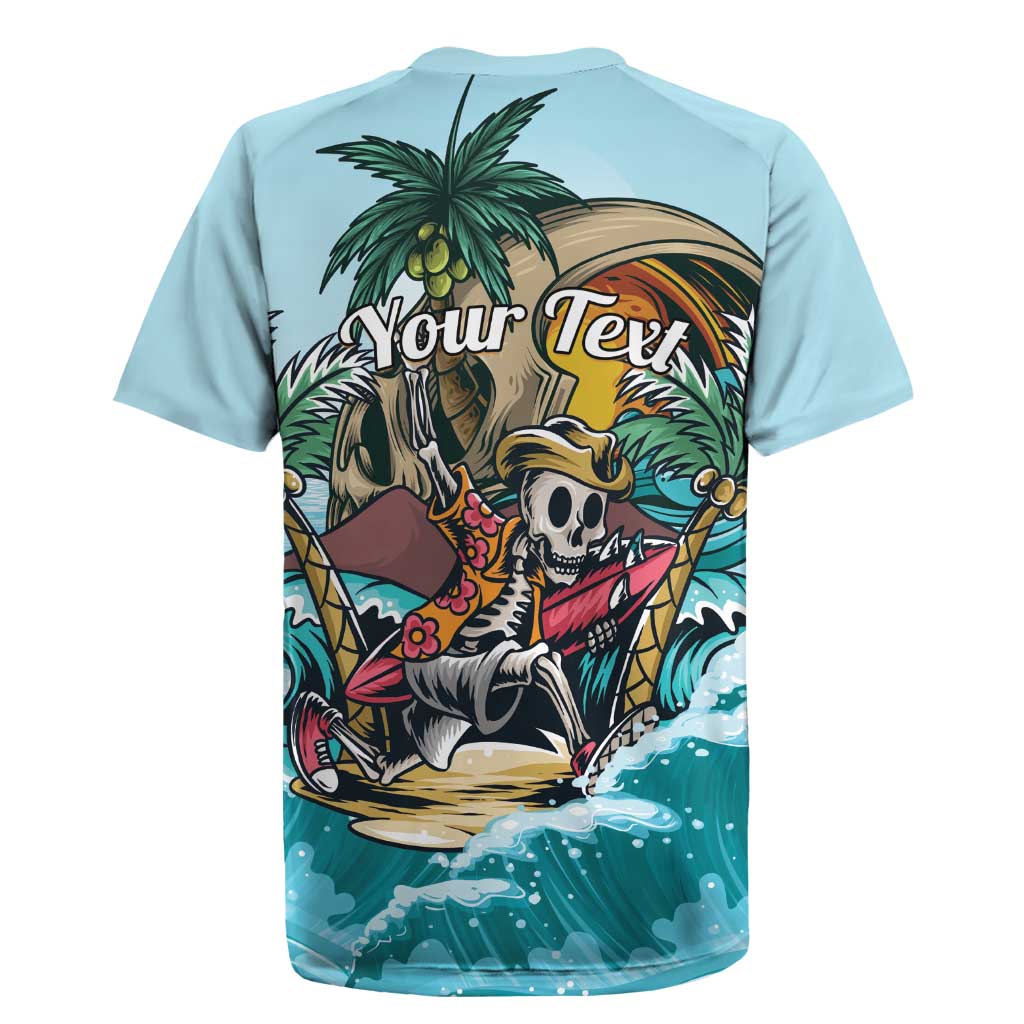 Personalized Aloha Hawaii Skeleton Rugby Jersey Tropical Summer Vibe - Wonder Print Shop