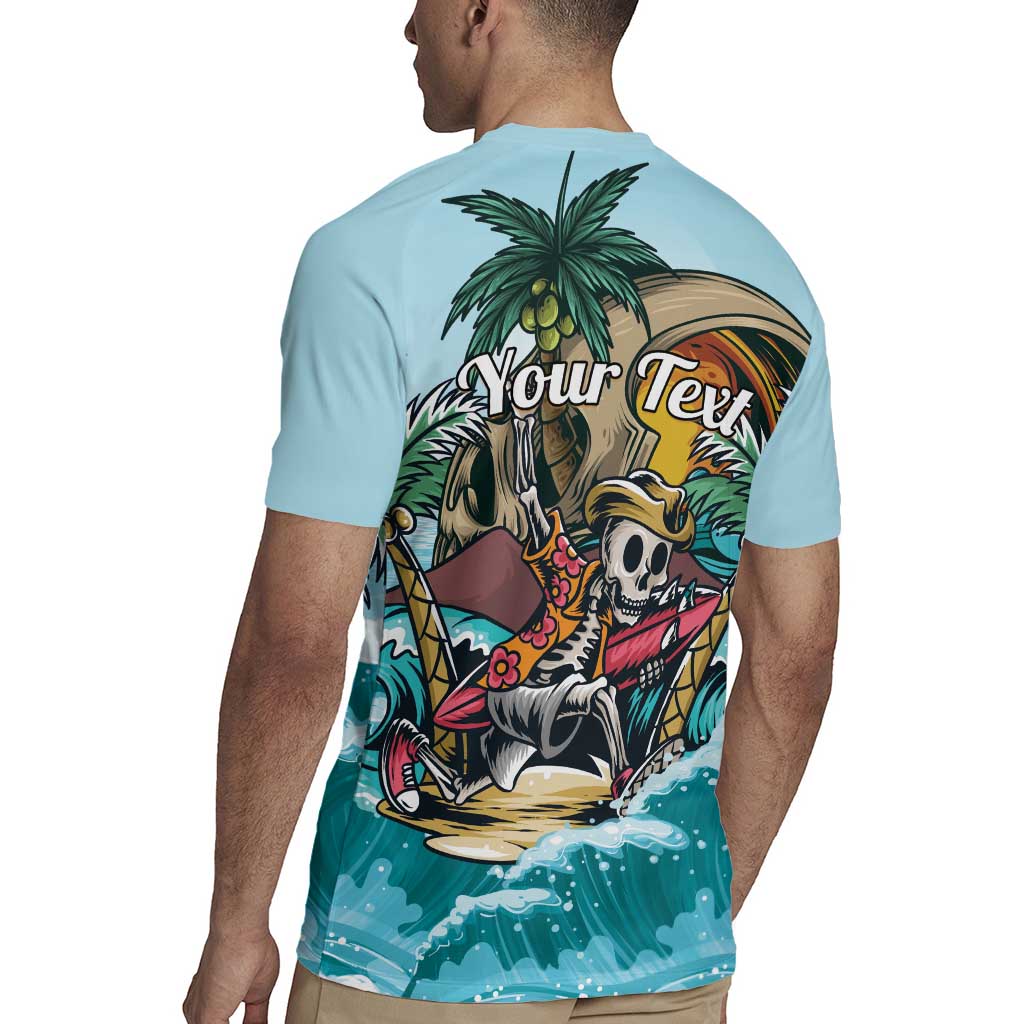 Personalized Aloha Hawaii Skeleton Rugby Jersey Tropical Summer Vibe - Wonder Print Shop