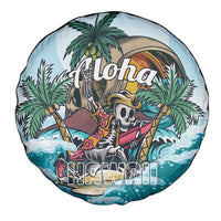 Aloha Hawaii Skeleton Spare Tire Cover Tropical Summer Vibe - Wonder Print Shop