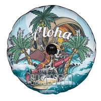 Aloha Hawaii Skeleton Spare Tire Cover Tropical Summer Vibe - Wonder Print Shop
