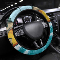 Aloha Hawaii Skeleton Steering Wheel Cover Tropical Summer Vibe - Wonder Print Shop