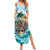 Personalized Aloha Hawaii Skeleton Summer Maxi Dress Tropical Summer Vibe - Wonder Print Shop