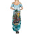 Personalized Aloha Hawaii Skeleton Summer Maxi Dress Tropical Summer Vibe - Wonder Print Shop