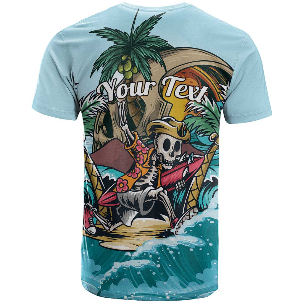 Personalized Aloha Hawaii Skeleton T Shirt Tropical Summer Vibe - Wonder Print Shop