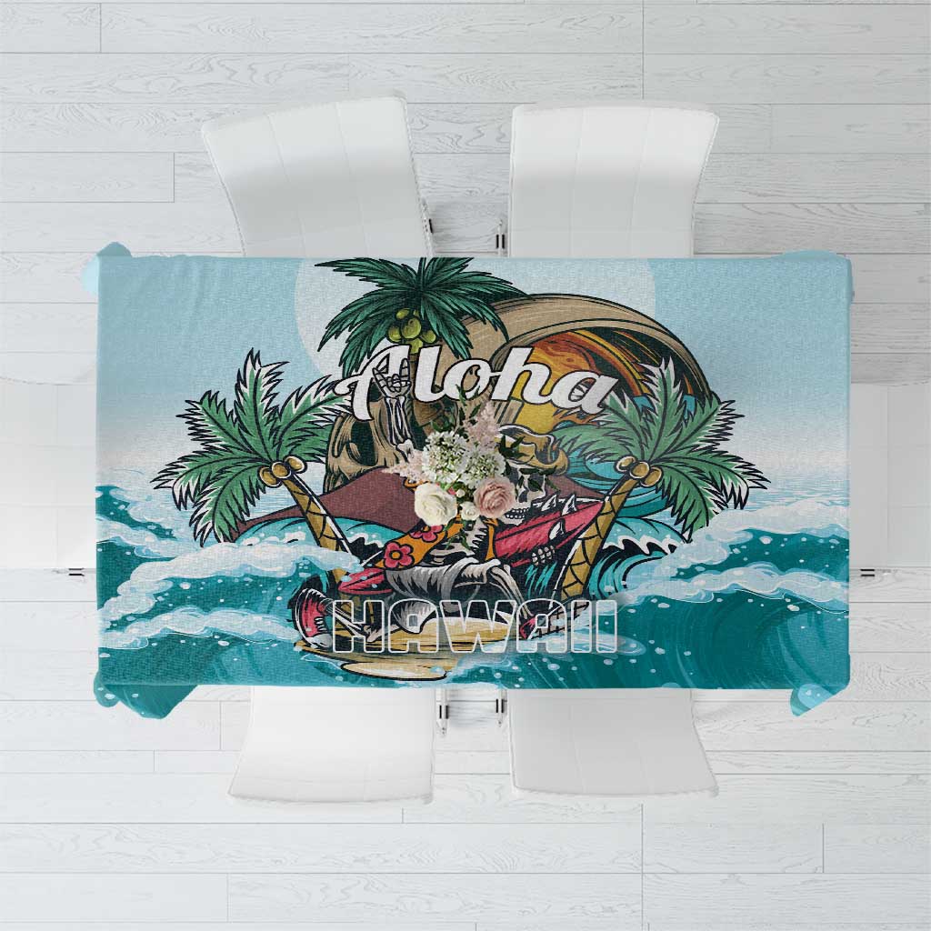 Aloha Hawaii Skeleton Tablecloth Tropical Summer Vibe - Wonder Print Shop
