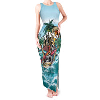 Personalized Aloha Hawaii Skeleton Tank Maxi Dress Tropical Summer Vibe - Wonder Print Shop