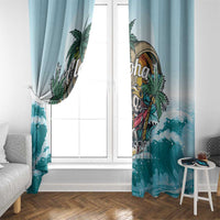 Aloha Hawaii Skeleton Window Curtain Tropical Summer Vibe - Wonder Print Shop