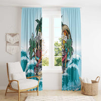 Aloha Hawaii Skeleton Window Curtain Tropical Summer Vibe - Wonder Print Shop