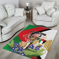 Palestine Area Rug Mountain Gazelle With Faqqua Iris - Wonder Print Shop