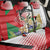 Palestine Back Car Seat Cover Mountain Gazelle With Faqqua Iris - Wonder Print Shop