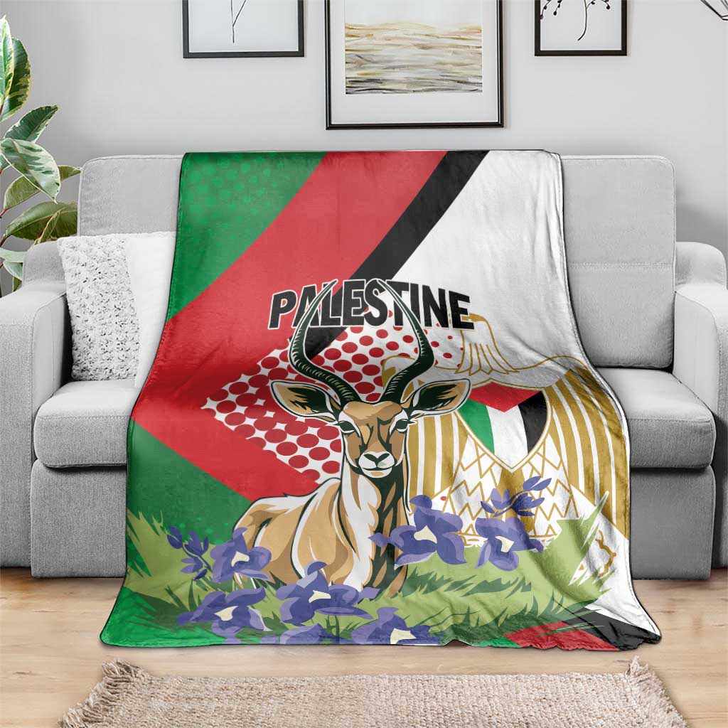 Palestine Blanket Mountain Gazelle With Faqqua Iris