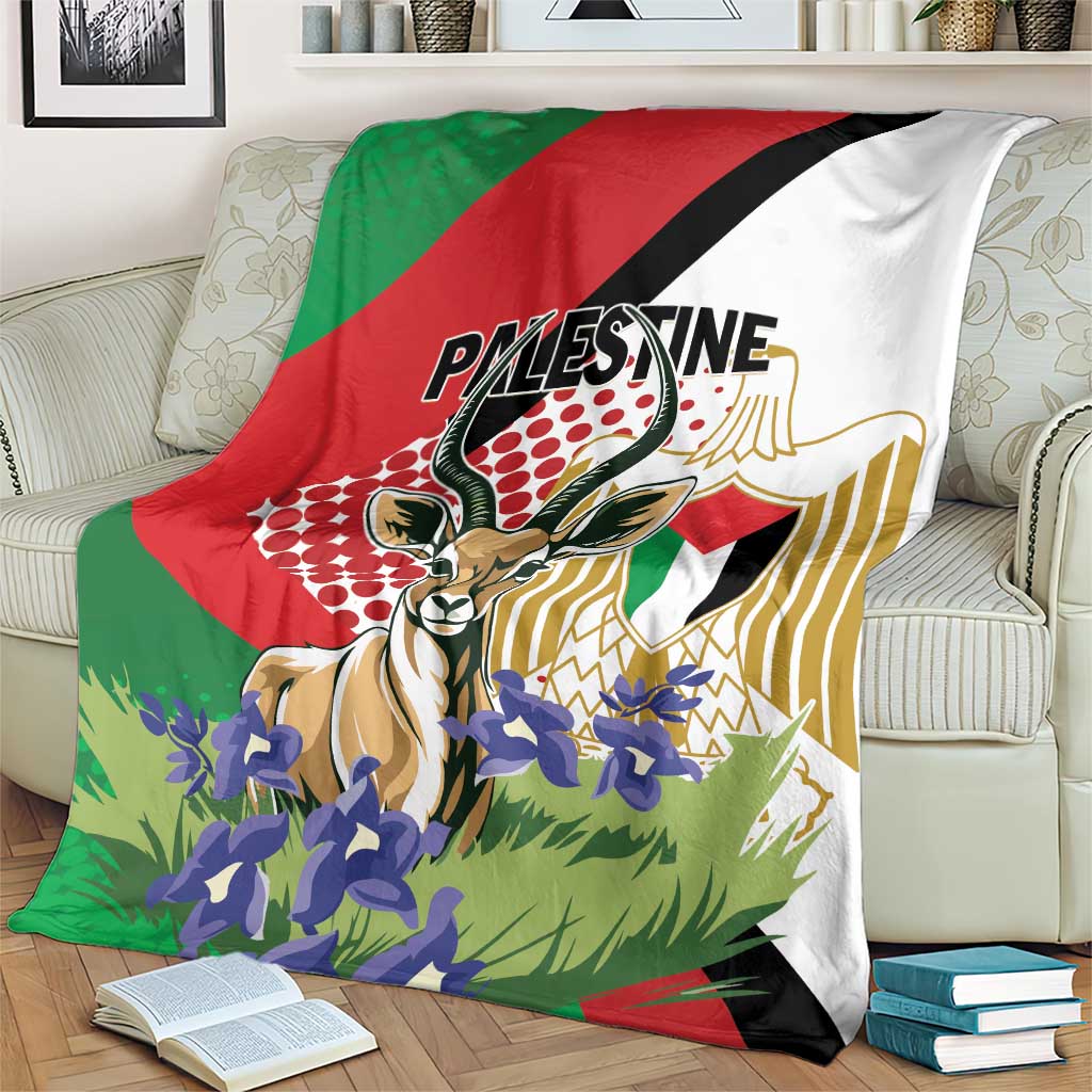Palestine Blanket Mountain Gazelle With Faqqua Iris